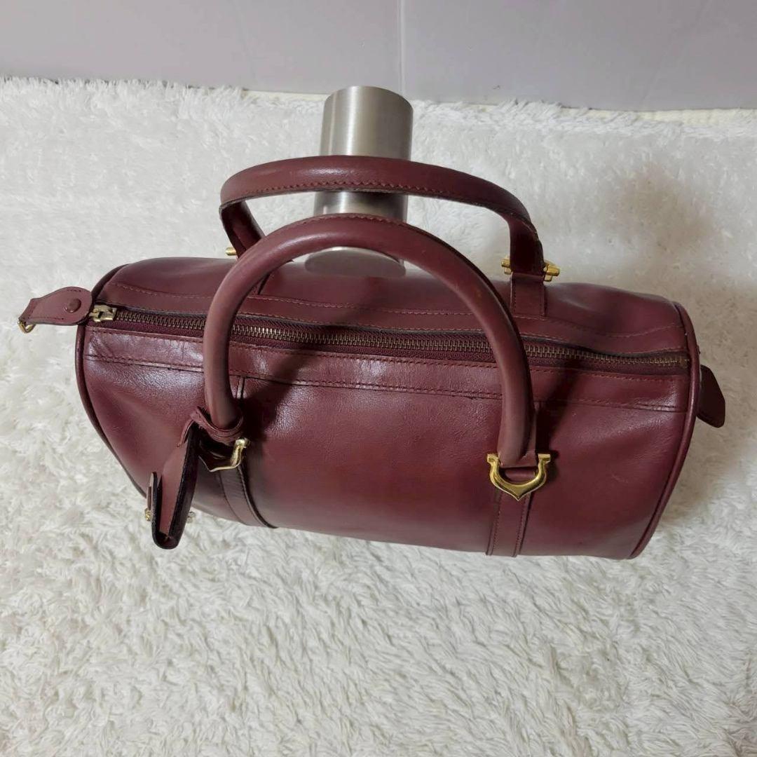 正規品　カルティエ　ミニボストンバッグ　マストライン　レザー　金具　南京錠　鍵