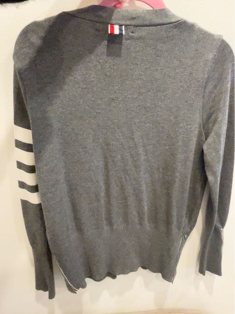 THOM BROWNE グレー カーディガン