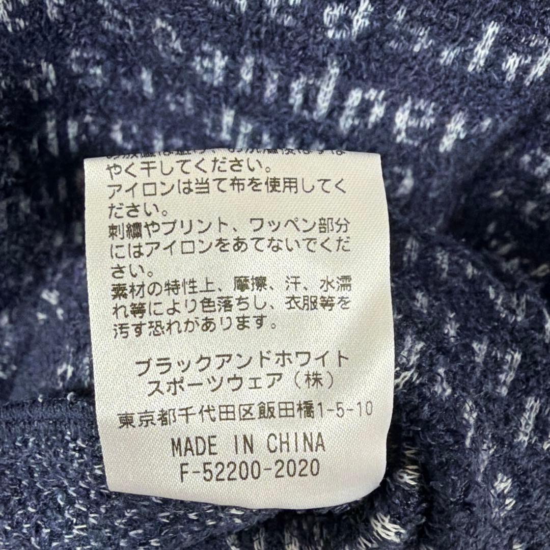 and per se アンパスィ ネイビー 長袖ポロシャツ 総柄 M