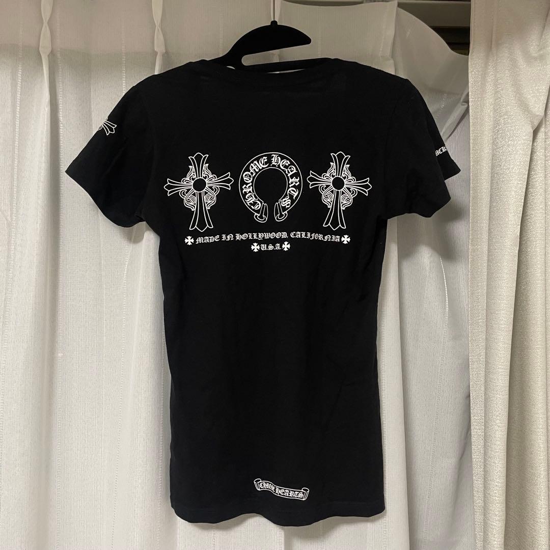 クロムハーツ Tシャツ Vネック ビッグロゴ S