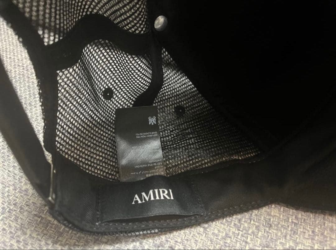 AMIRI ブラックメッシュバックキャップ
