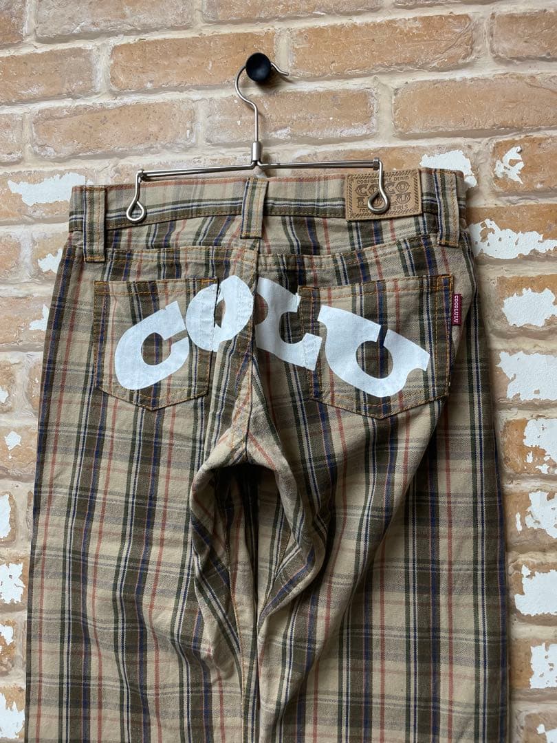 00s COCOLULU ココルル　デニム　チェックパンツ　y2k 平成　日本製
