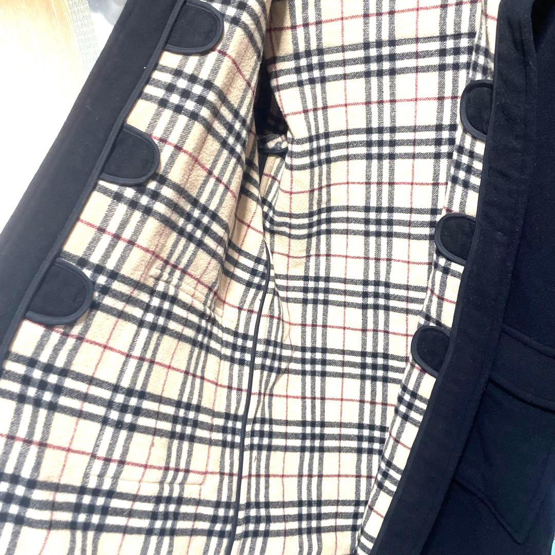 BURBERRY LONDON ダッフルコートBLACK ノバチェック柄