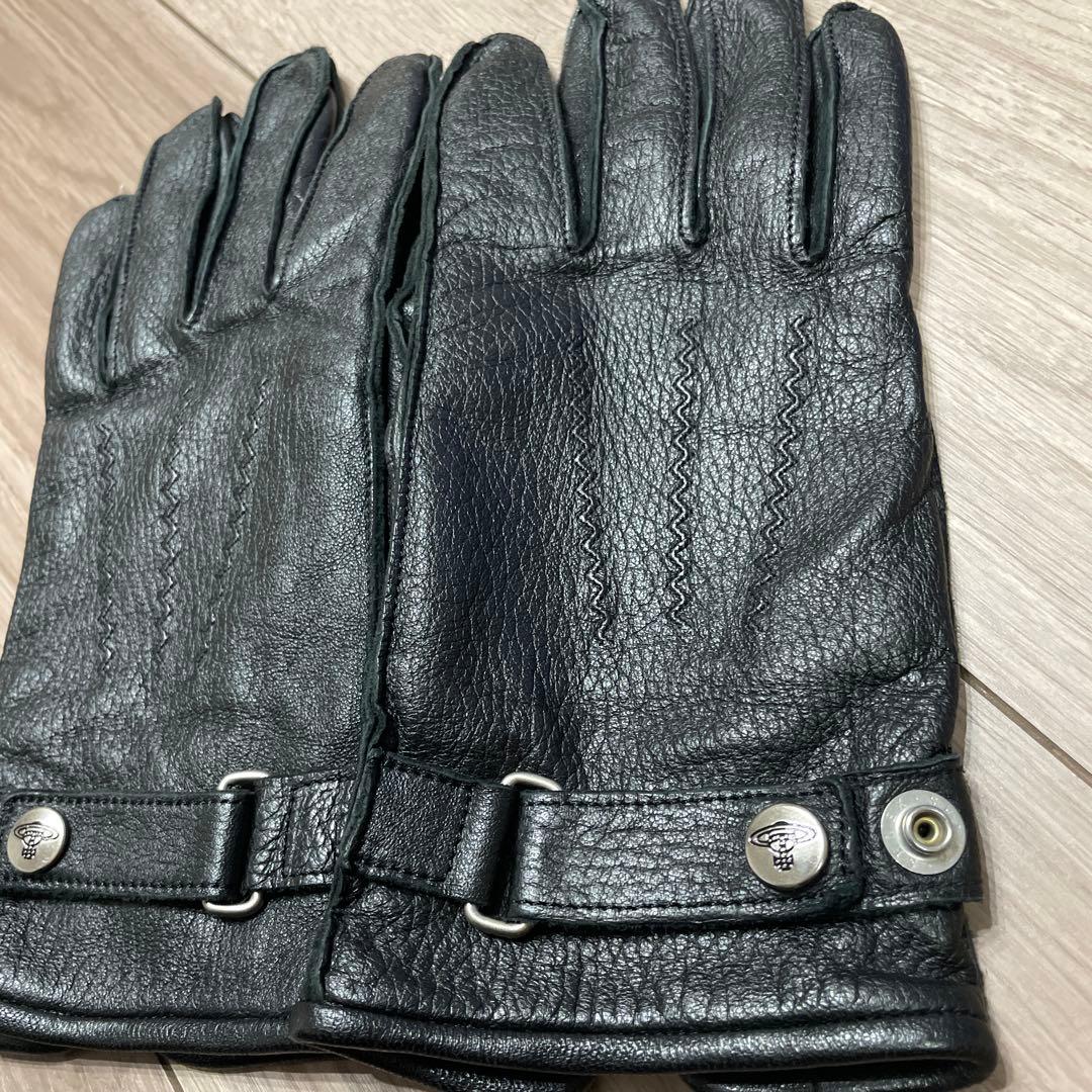 Vivienne Westwood Man レザー 手袋 黒 本革