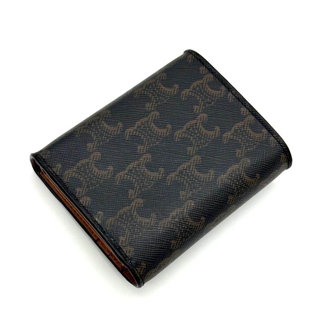 極上美品✨CELINE セリーヌ トリオンフ コンパクト ブラウン 財布 P86