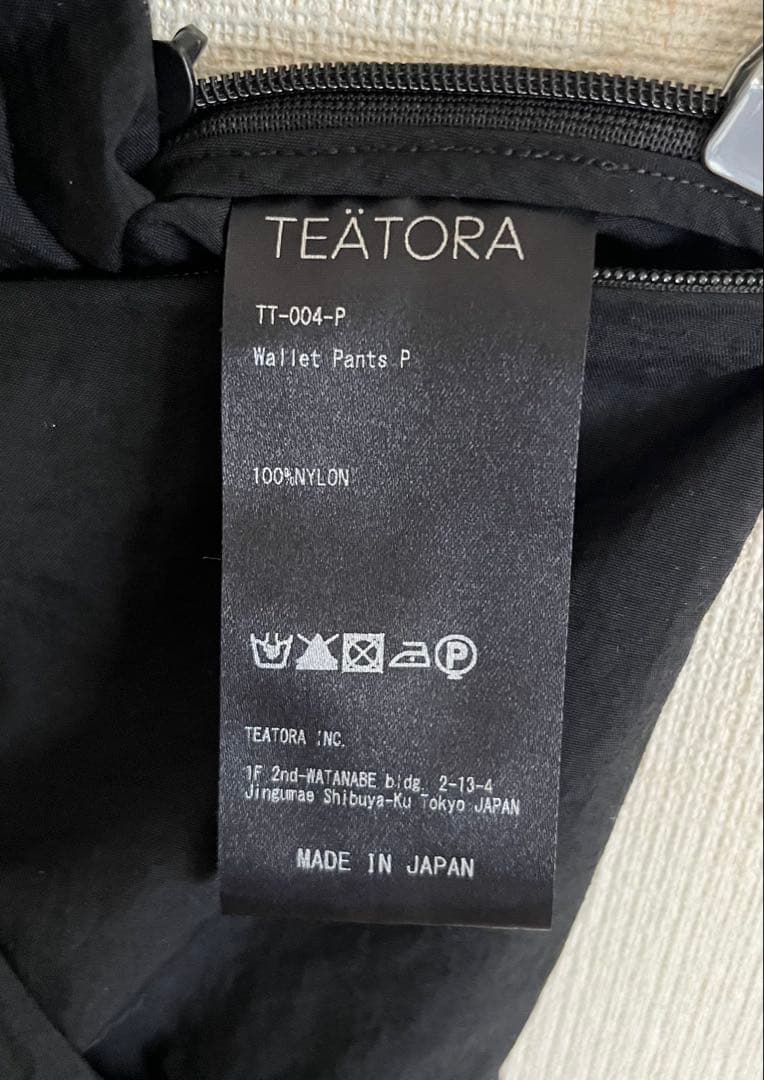 TEATORA Wallet Pants Packable size3 黒 美品