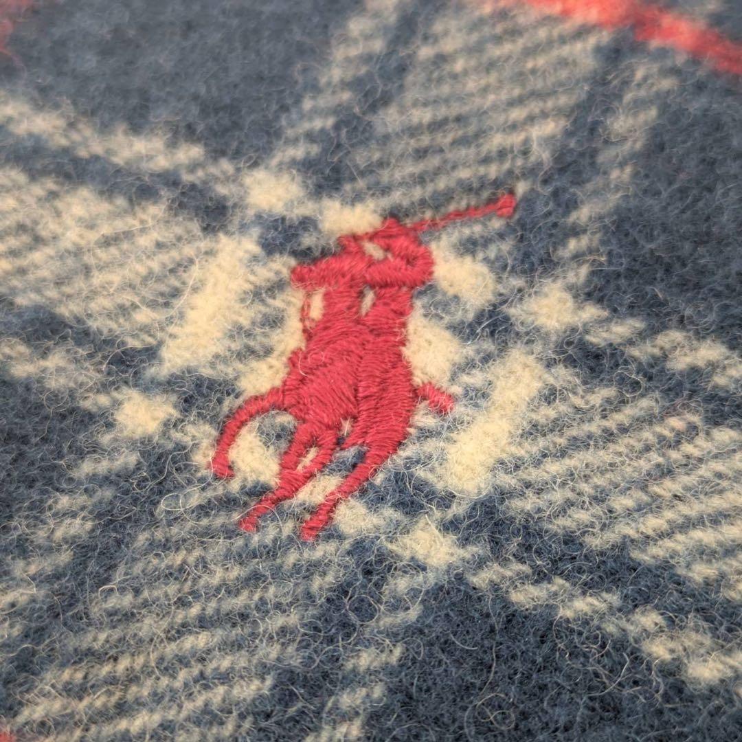 ラルフローレン 膝掛け ウール100% Ralph Lauren チェック柄