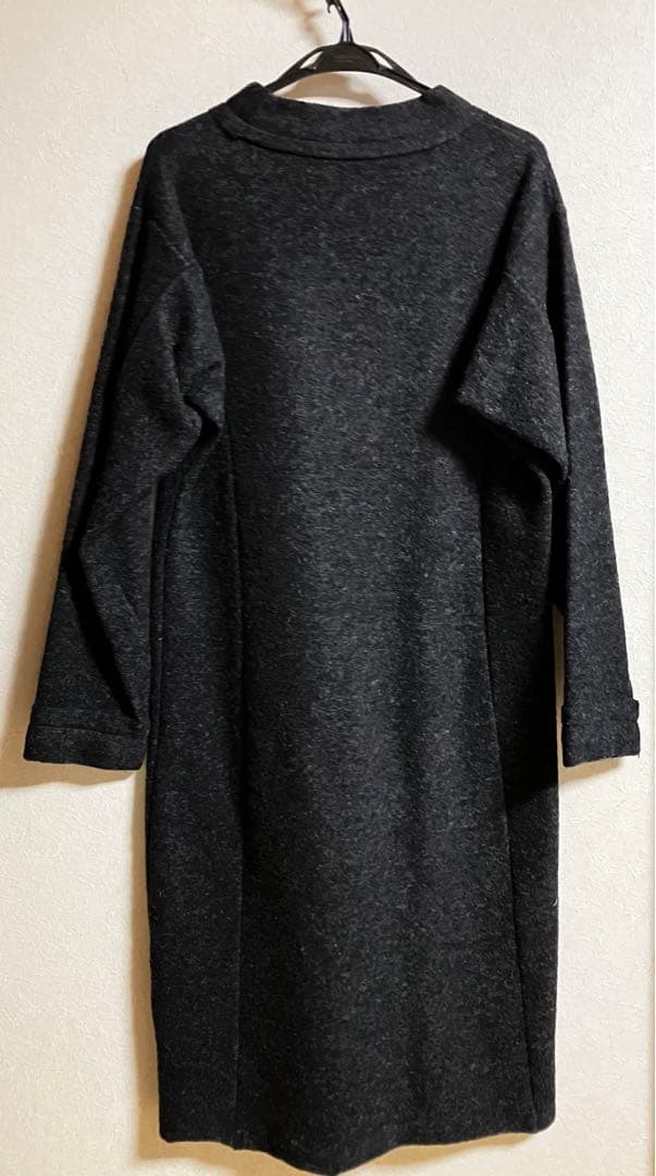 yohji yamamotoワンピース/フェルトニット チャコールグレー