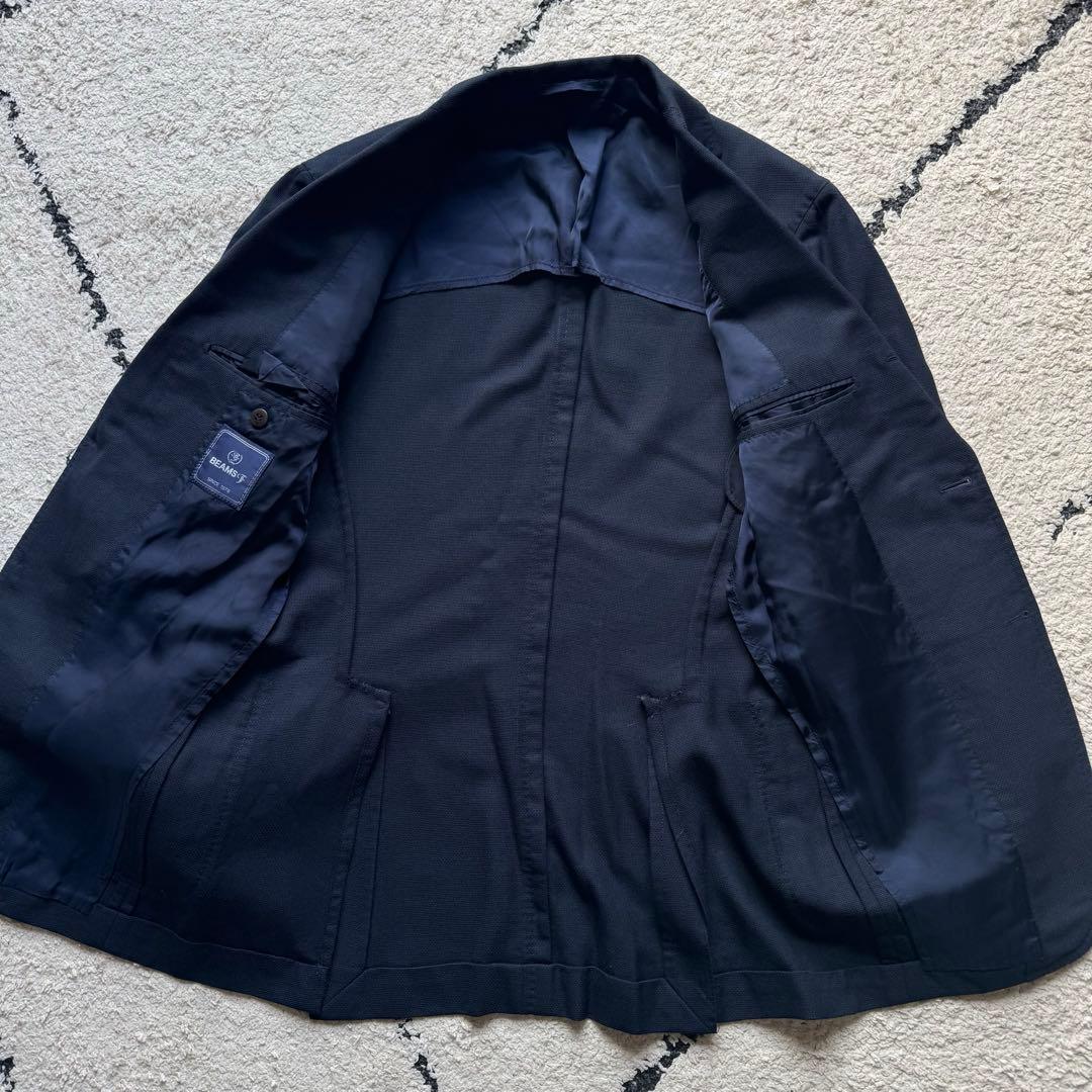BEAMS F ブレザー　テーラードジャケット　紺ブレ　ネイビー　銀ボタン