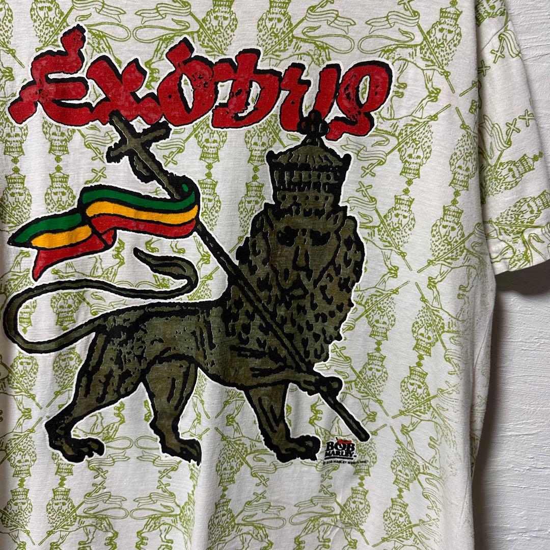 90s BOB MARLEY EXODUS ツアーTシャツ 総柄　レゲエ