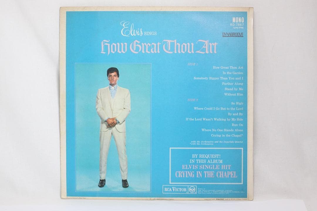 英LP Elvis Presley How Great Thou Art 深溝
