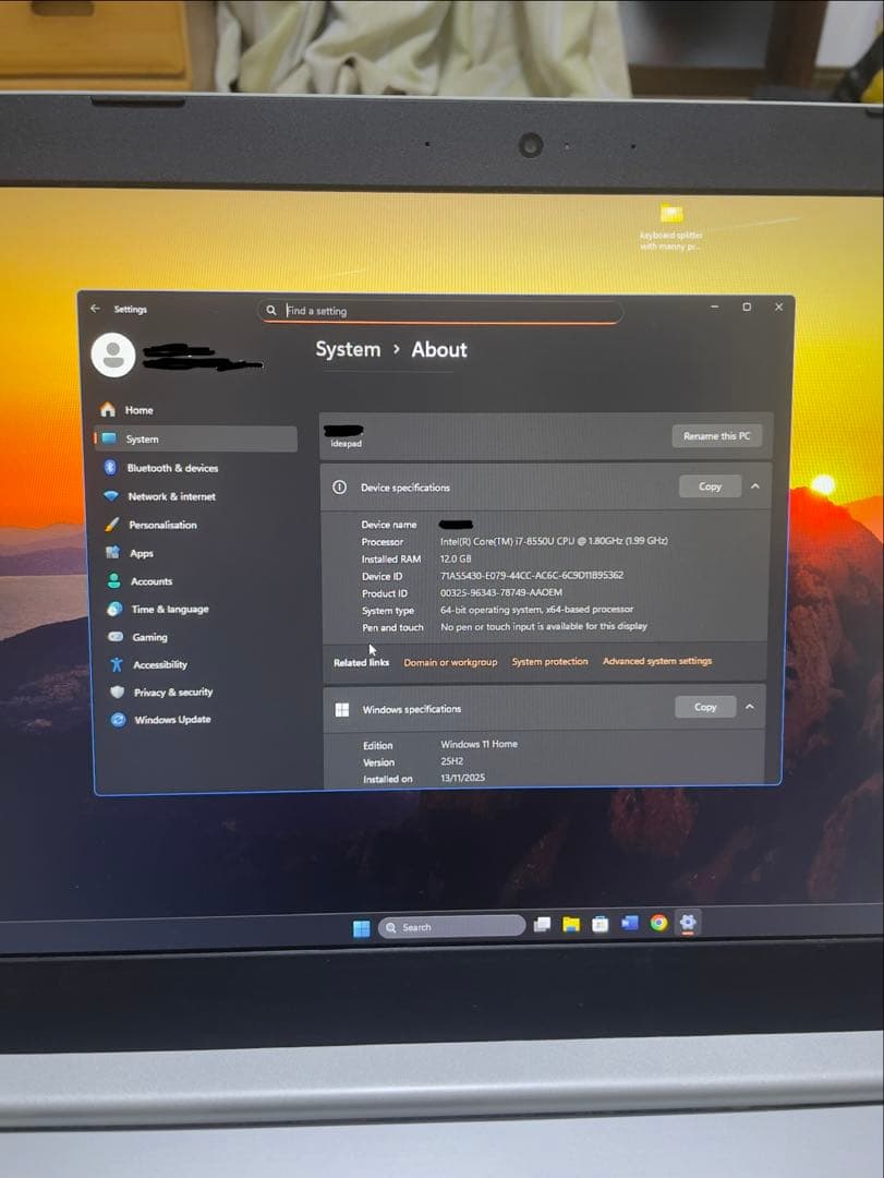 Lenovo 17.3インチノートPC 本体 ACアダプター付き