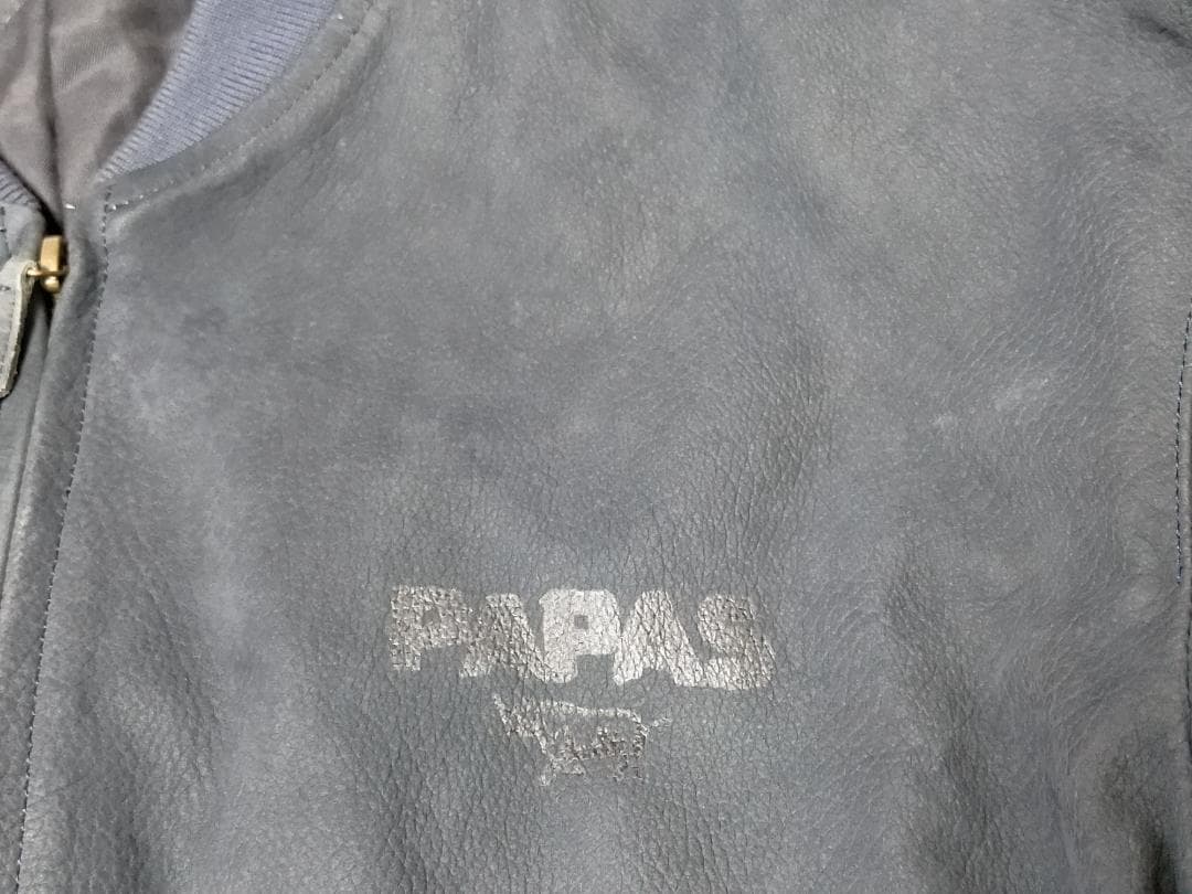 PaPas レザージャンパー ブルゾン 羊皮 メンズ Ｍサイズ