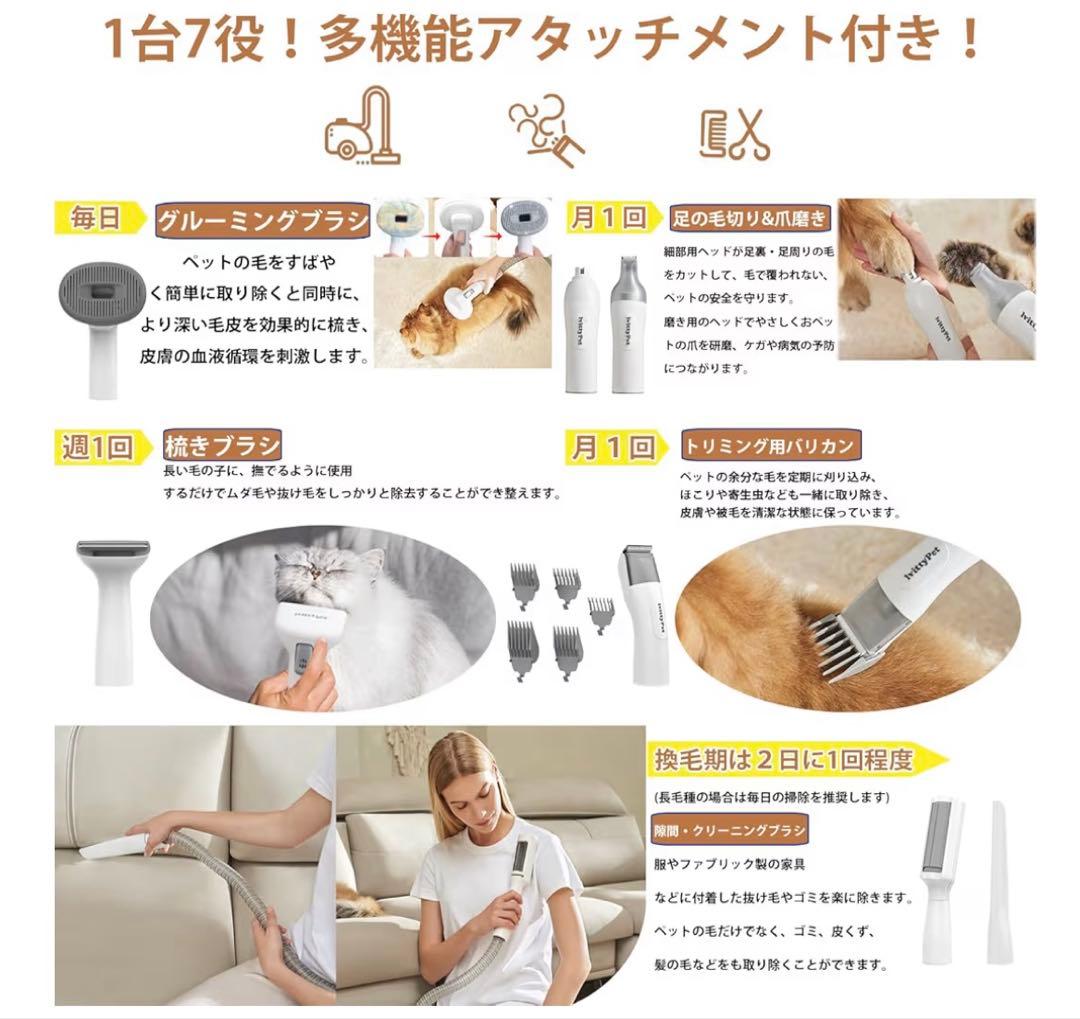 ペット用グルーミング掃除機