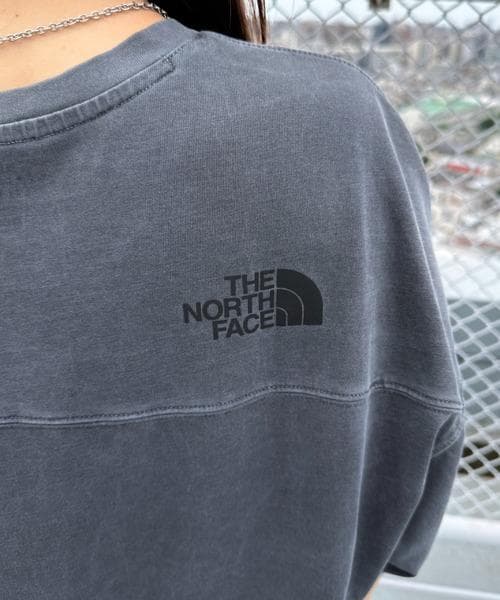 韓国ノースフェイス　ダメージTシャツ　グレー　XL 新品　ウォッシュ加工　XXL