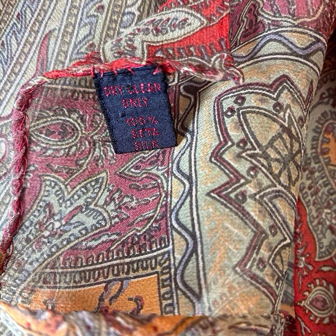 ETRO 大判シルクストール/ショール　ペイズリー柄　タグ付き　美品