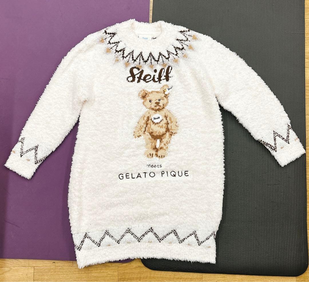 【ジェラートピケ】Steiff シュタイフ ワンピース ホワイト レディース