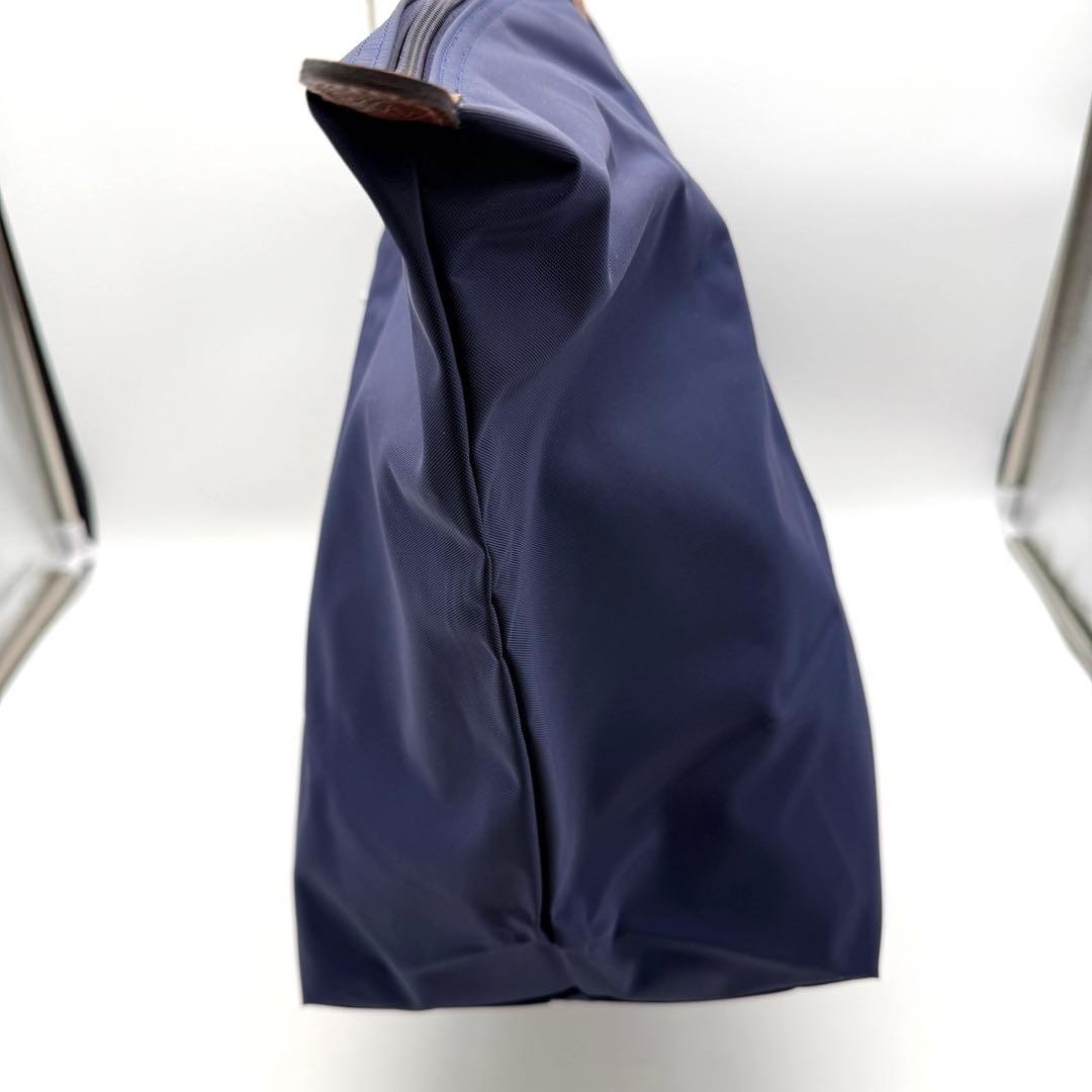 【ロンシャン】 ル プリアージュ トラベルバッグ XLサイズ ネイビー 美品