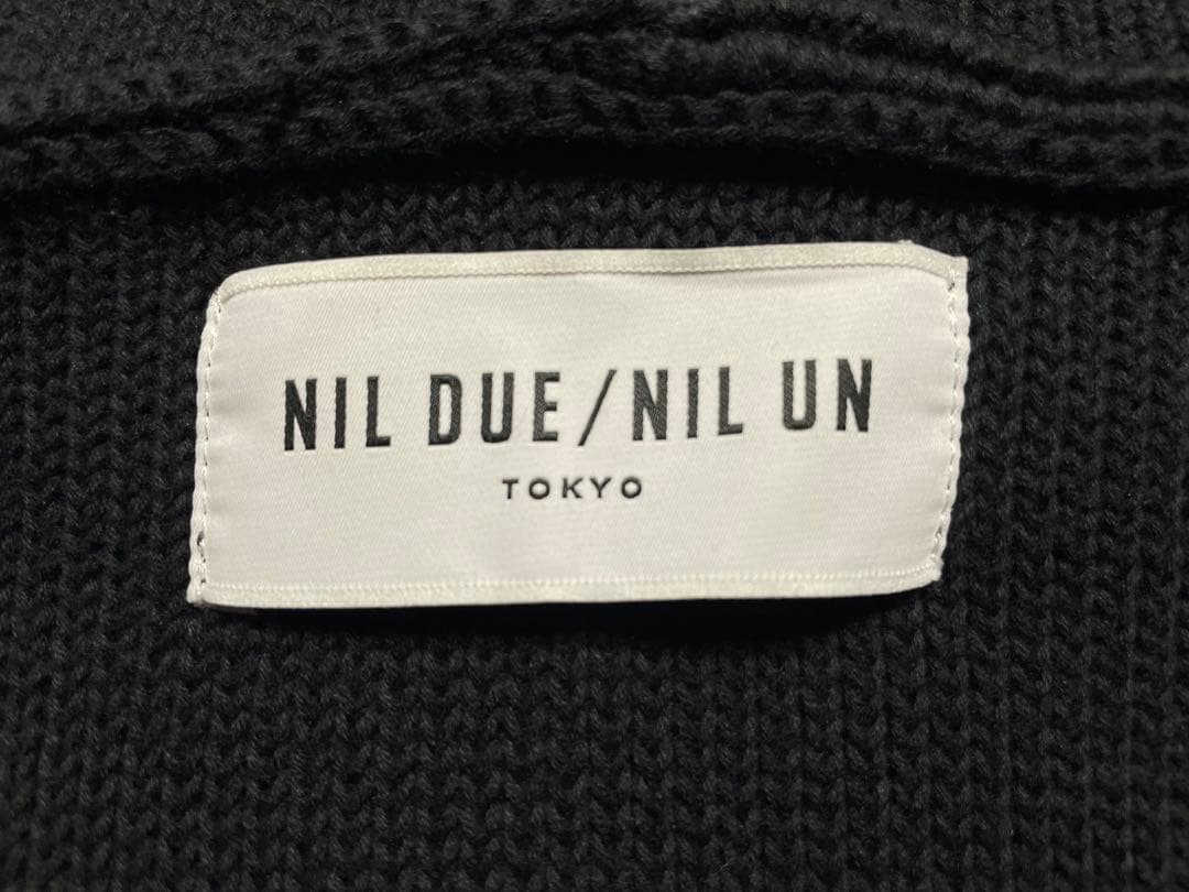 NIL DUE/NIL UN TOKYO 刺繍ニットフーディー 黒 フリーサイズ