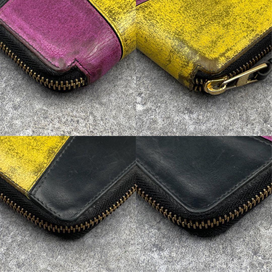 LOEWE ロエベ 折り財布 スクエア ラウンドファスナー パズル レザー