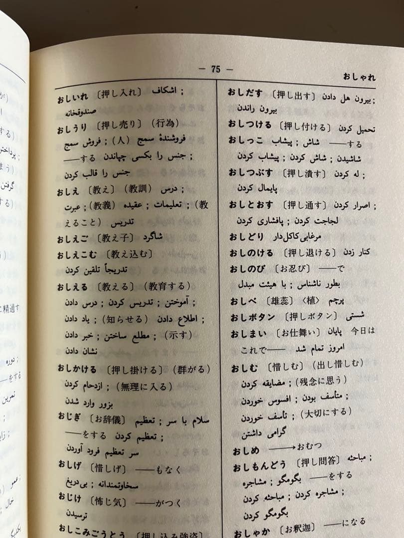 日本語ペルシア語辞典 ポケット版　ペルシャ語　教本