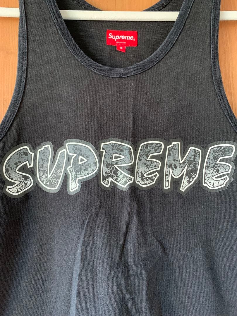 Supreme ブラック タンクトップ S