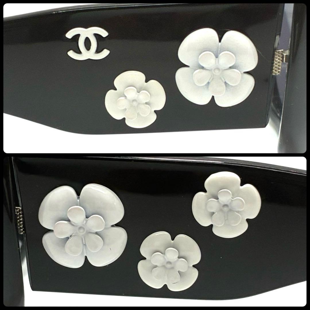 CHANEL シャネル サングラス 5113 カメリア 黒 オーバル