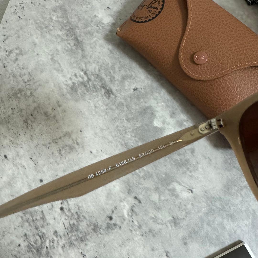 Ray-Ban グレー ラウンド型サングラス ケース付き