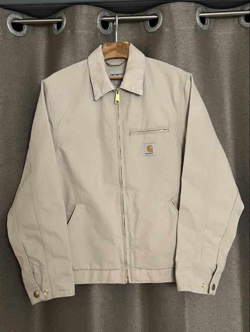 Carhartt デトロイトジャケット ベージュジャンパー　Sサイズ　美品　レア
