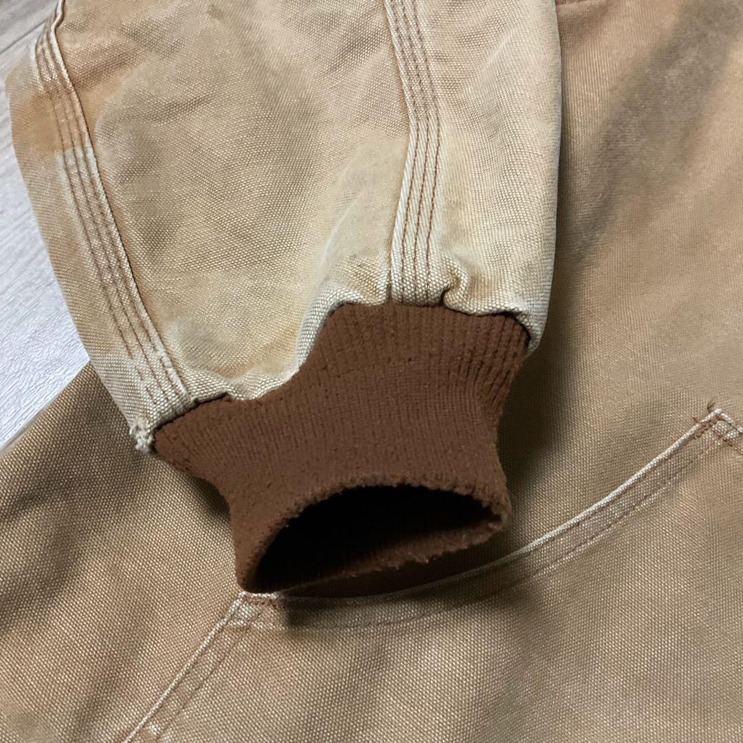 Carhartt アクティブジャケット ベージュ ダックパーカー 古着　XL