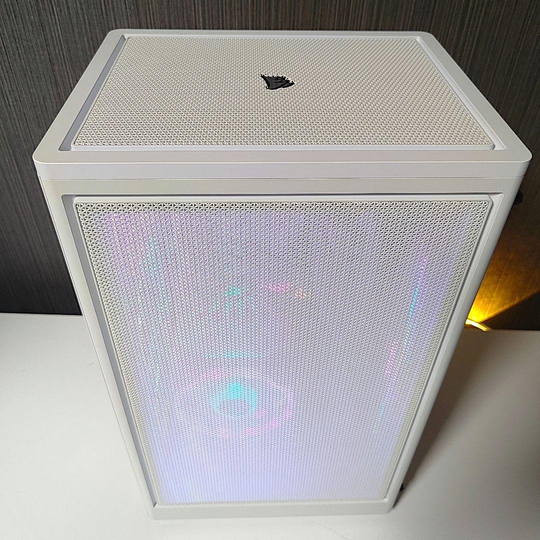 【省スペース 高性能 ゲーミングPC】デスクトップパソコン／白／光る LED