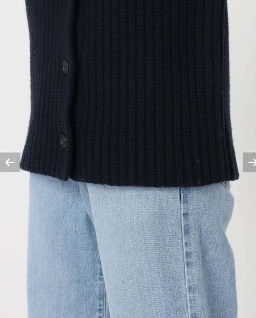 【極美品】2024AW IENA BLACK ビッグカラー カーディガン