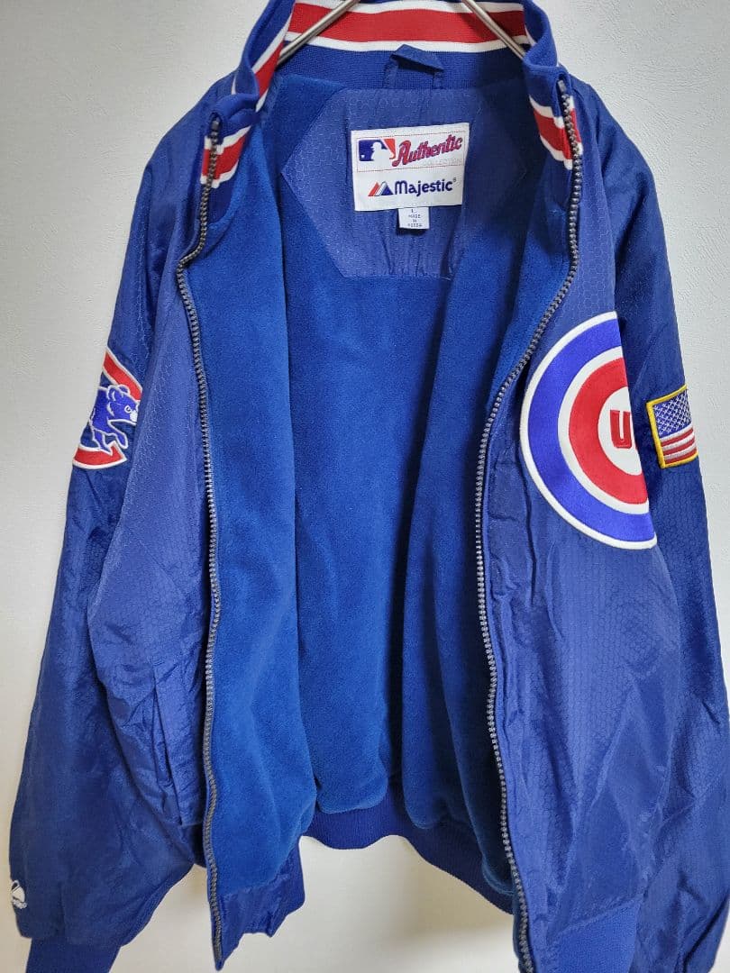 MLB カブス　ナイロンジャケット　ブルゾン　アウター　スタジャンLサイズ