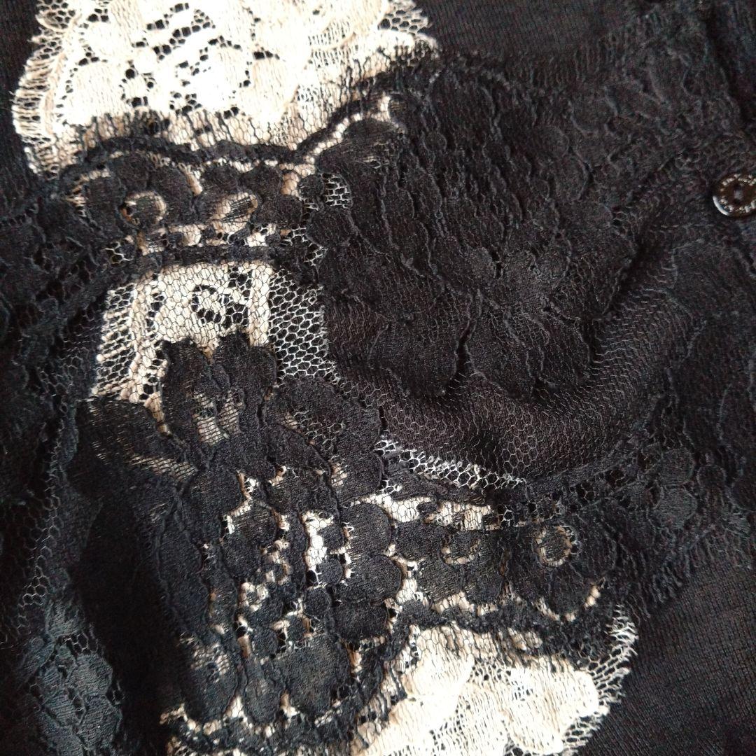 DOLCE&GABBANA　カシミヤ／シルク　アンサンブル　ブラック　レース