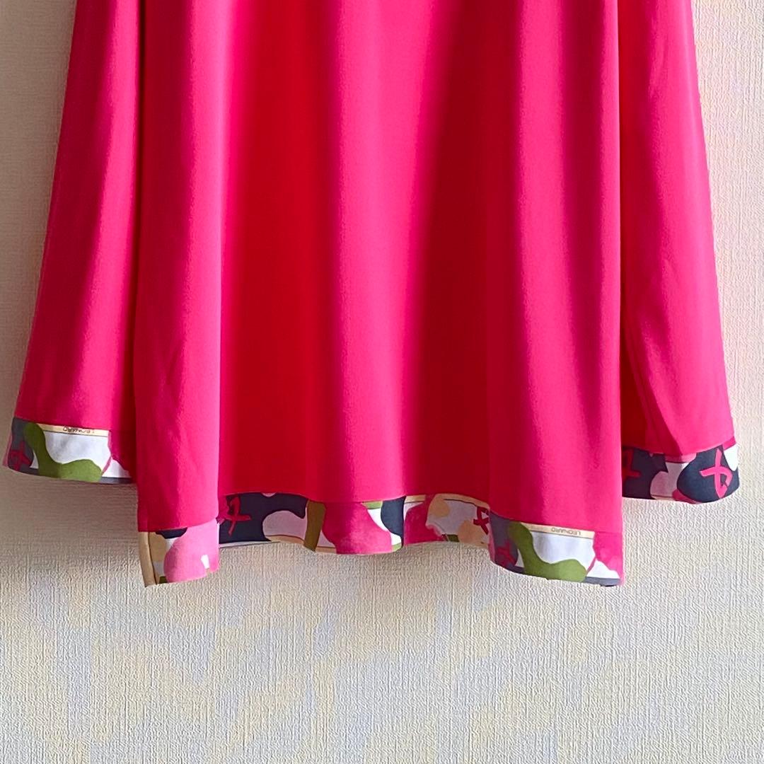 レオナールスポーツ 大きいサイズ42 刺繍ロゴトップス　日本製