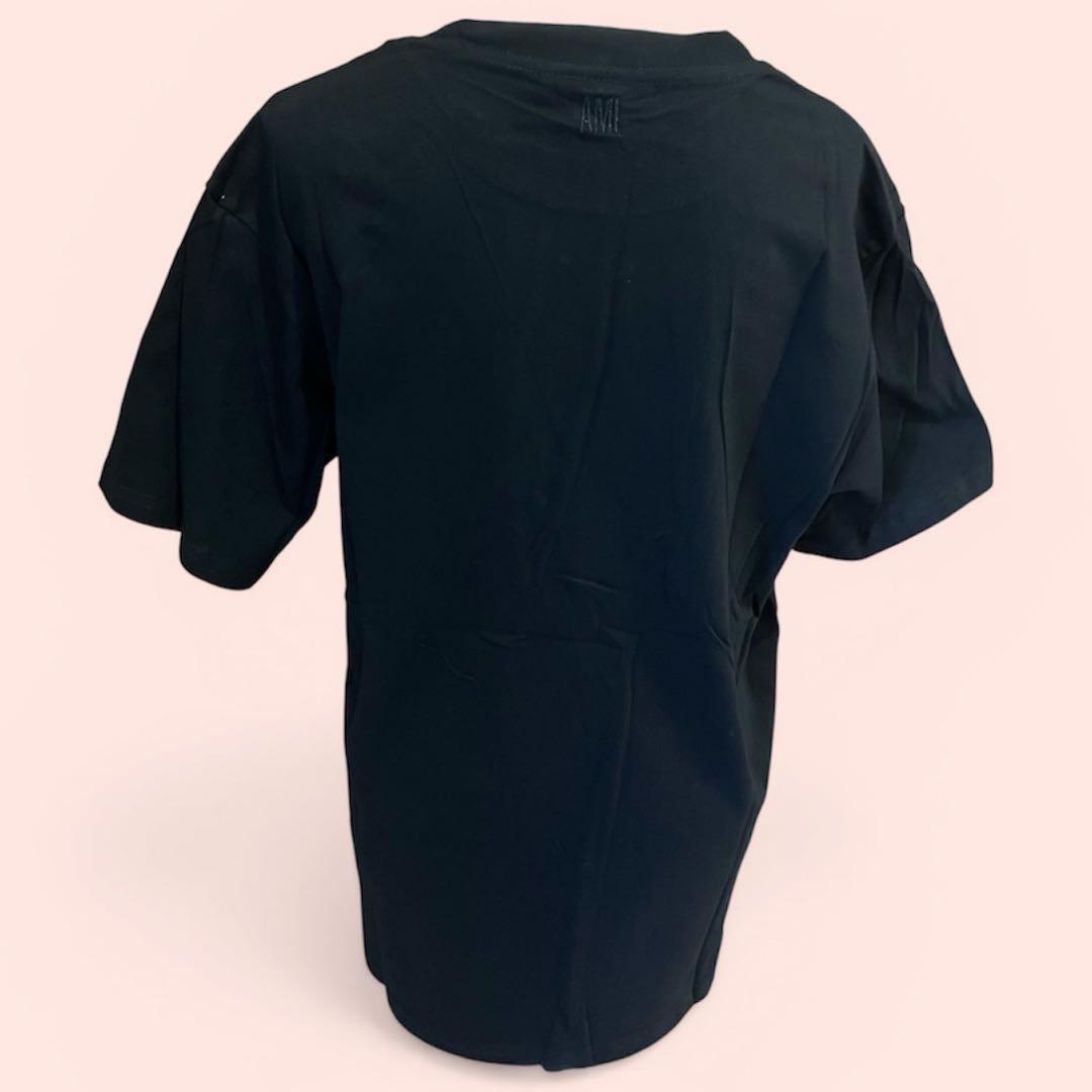 AmiParis 半袖Tシャツ M ブラック ハートロゴ ユニセックス