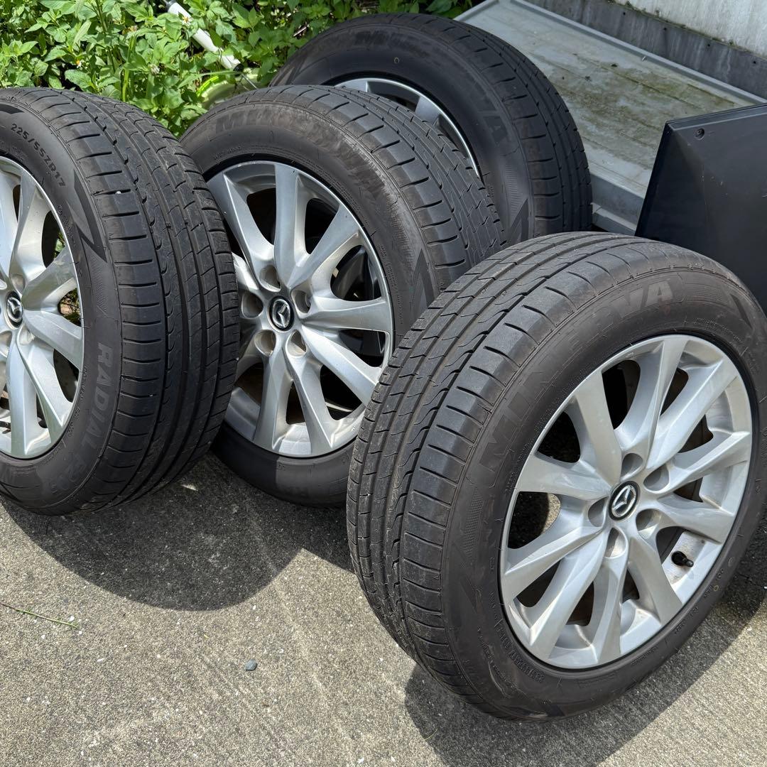 マツダ 純正17インチホイールとタイヤ225/55ZR17 4本セット