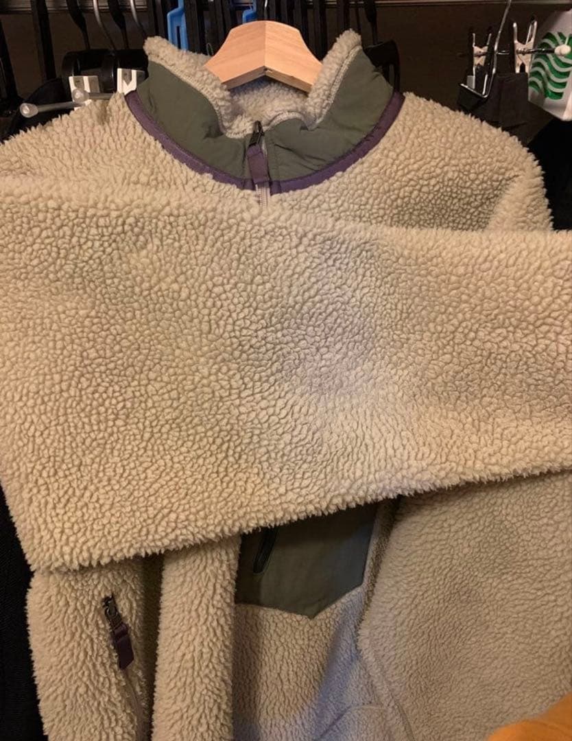 patagonia フリースジャケット L ペリカン ベージュ・オリーブ