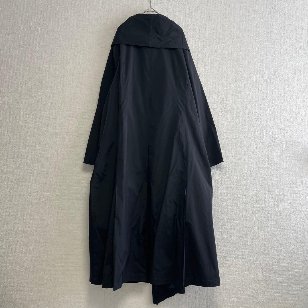 慈雨 アウター ロングコート 黒 アシンメトリー 変形デザイン サイズ40