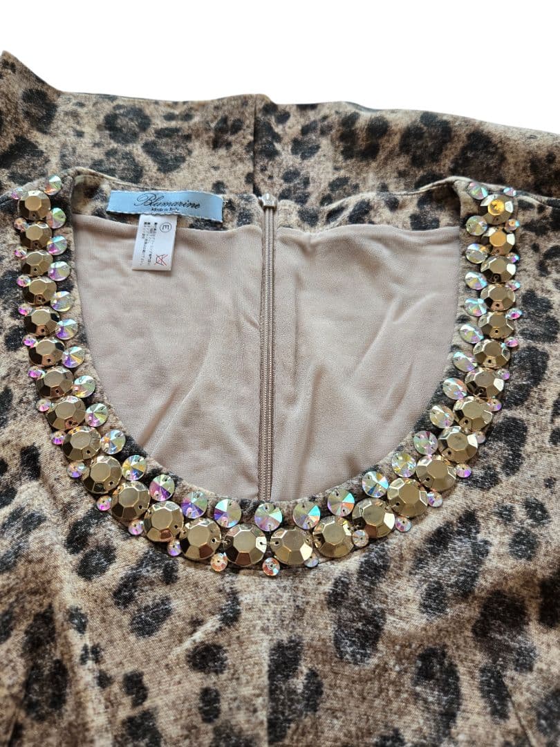 Blumarine♡レオパード柄♡オーロラストーンワンピース