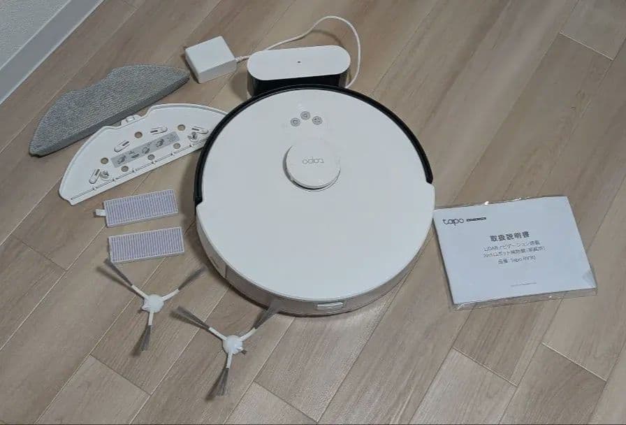 TP-Link Tapo RV30 ロボット掃除機 水拭き 白★新品交換ブラシ