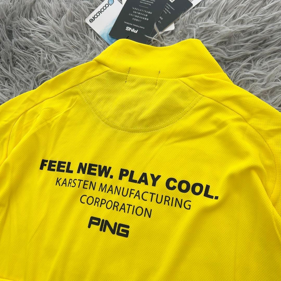 おまとめ　新品　PING ピン　モックネック　長袖カットソー　シャツ　イエロー