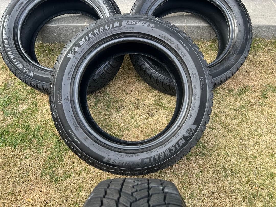 美品◆2023年◆バリ山195/60R16ミシュランX-ICEスタッドレス4本②