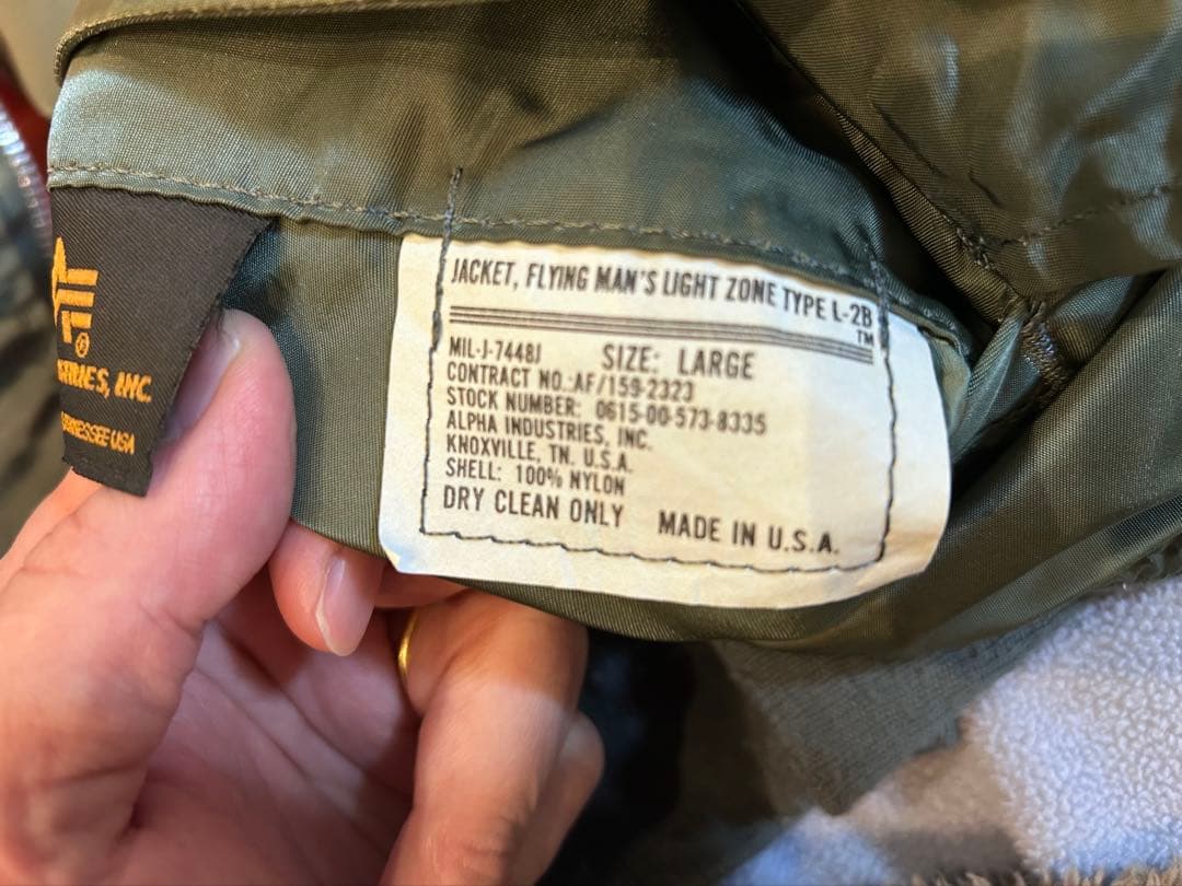 わ*さ様 ALPHA INDUSTRIES L2B フライトジャケット USA製