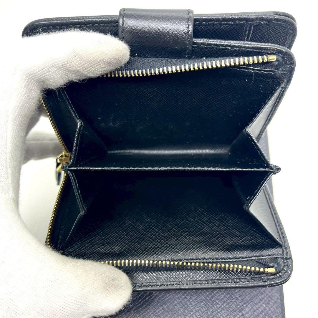 ◆現行/ギャラ付◆PRADA 二つ折り財布 サフィアーノ メタルロゴ L字ジップ