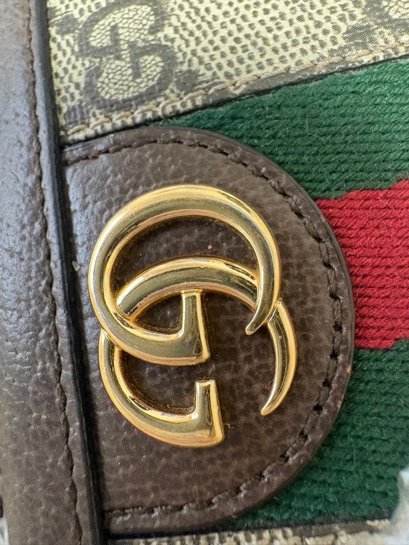 GUCCI GGキャンバス 二つ折り財布 オフィディア