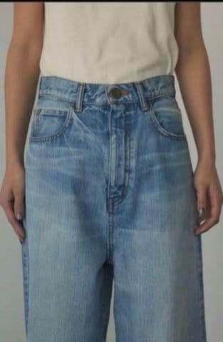 パンツ loose straight crash denim