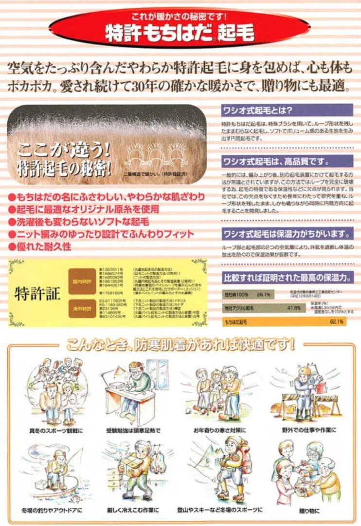 ◆お値下げ◆ワシオ もちはだ 婦人タイツ L １枚 防寒 極厚地 ピンク色