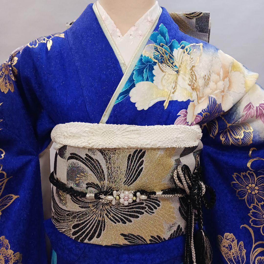 鮮やか青グラデーション　振袖フルセット