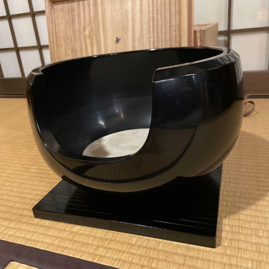 茶道具【寄神 崇白】(造)表千家13代家元【即中斎】宗匠書付の『面取 土風炉』